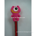 good market fancy cartoon character shape rubber pencil with topper